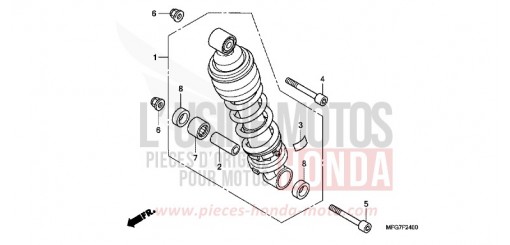 COUSSIN ARRIERE CB600F7 de 2007